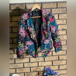 ‎Bisou bisou abstract floral blazer xs